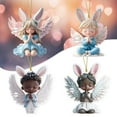 thumbnail image 4 of Blessing Angel Cute for Girls Makes a Perfect Unique Gift, Nursery Décor, Keepsake, Baby Baptism Gift, Kids Easter/All Holidays Sweet Pendant, Blue, 4 of 4
