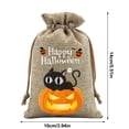 thumbnail image 4 of AZXY Halloween Drawstring Gift Bags Texture Pumpkin Print Candy Treat Pouches, Reusable Portable Multipurpose Goodie Sacks for Halloween Party Favors & Holiday Decor Storage, 4 of 7