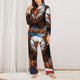 thumbnail image 2 of Balery Cartoon Bald Eagle USA Conjunto de Pijama con Estampado para Mujer, Conjunto de Dos Piezas con Manga Larga, Ropa de Dormir Suave con Bolsillos, Pijamas Cómodos-Large, 2 of 7