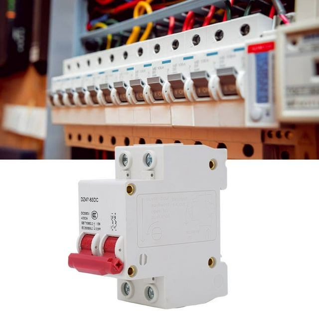 Disjoncteur DC 2P 500V Protection de Circuit Disjoncteur Intelligent Montage sur Rail DIN pour Systèmes de Puissance Marine