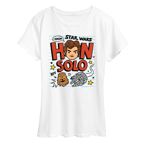 Star Wars - Han Solo Doodle - Women's Short Sleeve Classic Fit Tee