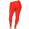 thumbnail image 2 of White Mark Women's Plus Size Super Soft Heart Print Leggings, 2 of 4