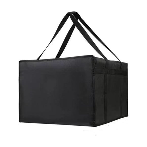 XIANXIAN Sacs pour Livraison de Nourriture, Sacs de Livraison de Pizza TTTG, Sac Isotherme Grande Capacité pour Garder les Aliments au Chaud pour l'Épicerie et le Traiteur, Pliable, Robuste (Noir)