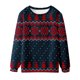 thumbnail image 4 of Blusas y camisas de manga larga con cuello redondo para hombre, estilo casual, con estampado de cuello redondo, sudadera de manga larga, blusa para hombre, 4 of 4