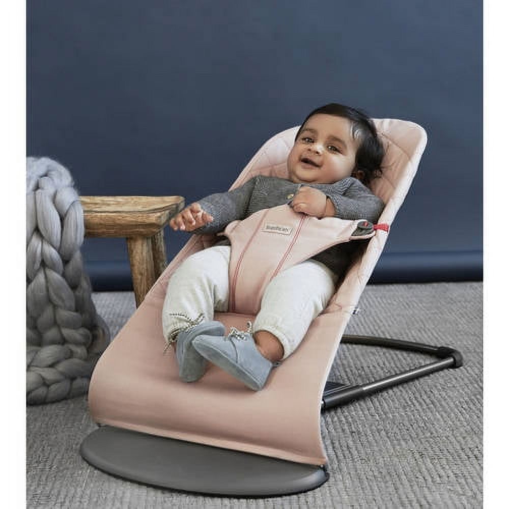 BabyBjorn Bouncer Bliss, Dark Gray Frame, Cotton, Classic Quilt, Dusty Pink - image 5 of 9