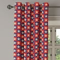 thumbnail image 2 of Ambesonne Prehistoric Country Grommet Curtain, National Stars, 50" x 108", Cream Navy Red, 2 of 6