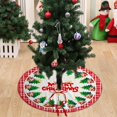 thumbnail image 5 of 15.74'' Christmas Tree Skirt -Merry Christmas Santa Claus Christmas Tree Pattern, Rustic Farmhouse Christmas Tree Skirt Mat for New Year Xmas Home Decor Christmas Decorations, 5 of 7
