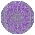 thumbnail image 2 of Addison Rugs Chantille Indoor/Outdoor Traditional Global Purple Washable Round Rug, 8' x 8', 2 of 6