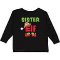 thumbnail image 3 of Inktastic Christmas Sister Elf Girls Long Sleeve Toddler T-Shirt, 3 of 5