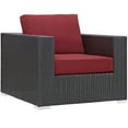 thumbnail image 3 of Modway Convene 9 Piece Outdoor Patio Sectional Set in Espresso Red, 3 of 6