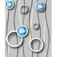 thumbnail image 1 of Rouleau de Papier Peint Abstrait Bleu, Gris, Cristal, 1 of 2