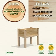 Greenes Fence 32 L x 16 W x 31 H Original Cedar Elevated Garden Bed