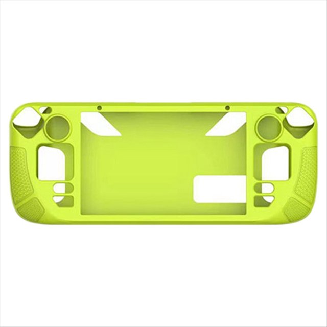 Adecuado para la de Silicona para Consola de Juegos SteamDeck OLED, Protectora de Silicona Portátil Incluido con Soporte, Amarillo