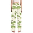 thumbnail image 3 of Dailycode Women's Pajama Pants Wide Leg Lounge Pj Bottoms With Pockets Cute Little Crocodile, 3 of 7