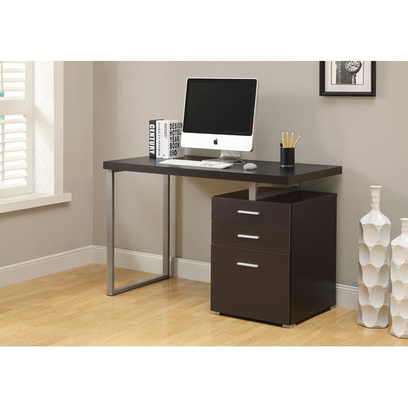 Monarch Specialties Computer Desk, Home Office, Laptop, Storage Drawers, 48"L, Work, Brown Laminate