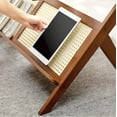 thumbnail image 3 of Rattan Coffee Table Mid Century Modern with Glass Top Storage Brown, 3 of 7
