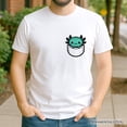 thumbnail image 5 of Cute Pocket Green Axolotl T-Shirt, Salamander Animal Tee, 5 of 6