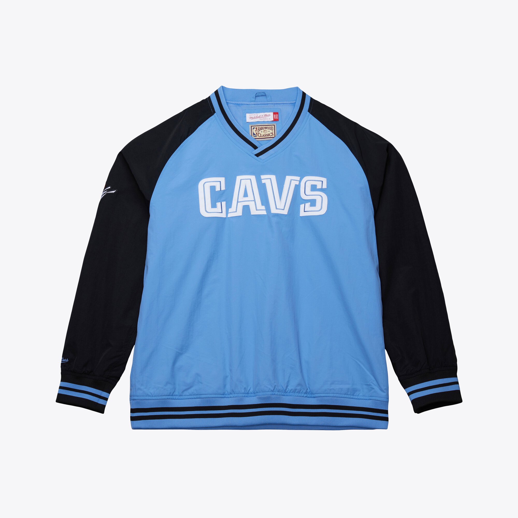 Men's Mitchell & Ness Blue Cleveland Cavaliers Classic V-Neck Pullover Jacket