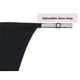 thumbnail image 5 of Nabtos Women Ribbed Cotton Thongs Adjustable Band Shine Strap Low Rise Panties Pack 6, 5 of 7