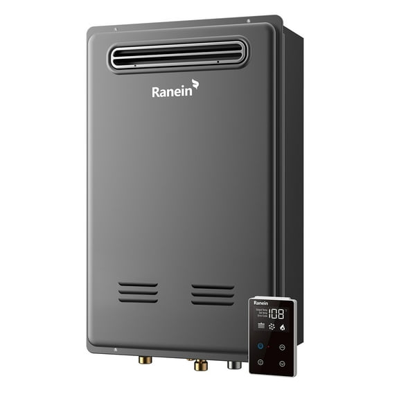Ranein Natural Gas Tankless Water Heater, Outdoor Max 7.4 GPM, 190,000 BTU Instant Hot Water Heater