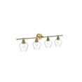 thumbnail image 2 of Living District Gene 4 Light Satin Gold And Clear Glass Wall Sconce, 2 of 8