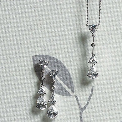 Weddingstar 8746 Cubic Zirconia Pear Drop Jewelry Earrings