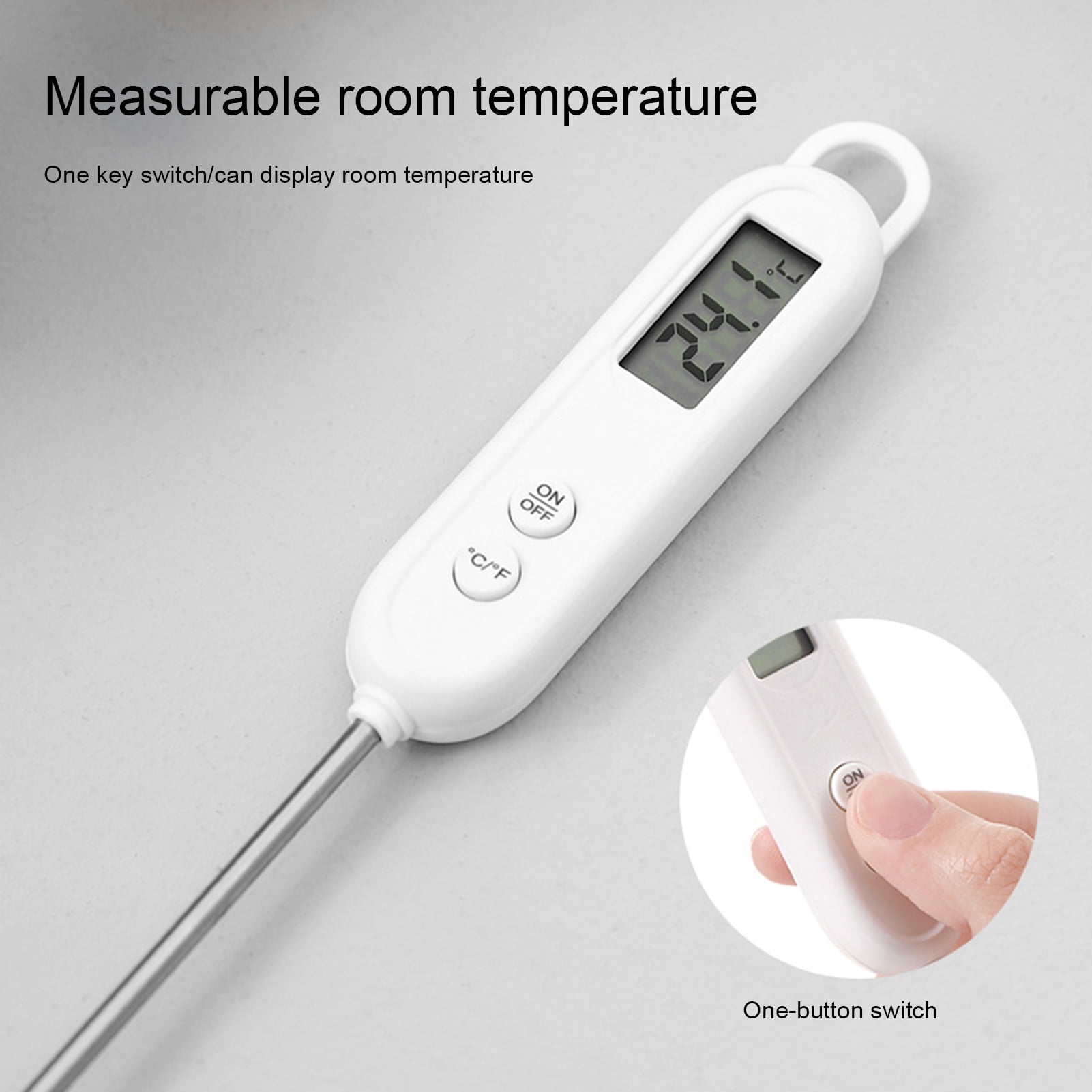 Farfi Temperature Gauge Easy-using Pointer Style Reusable Oven Thermometer  for Kitchen (Silver) 