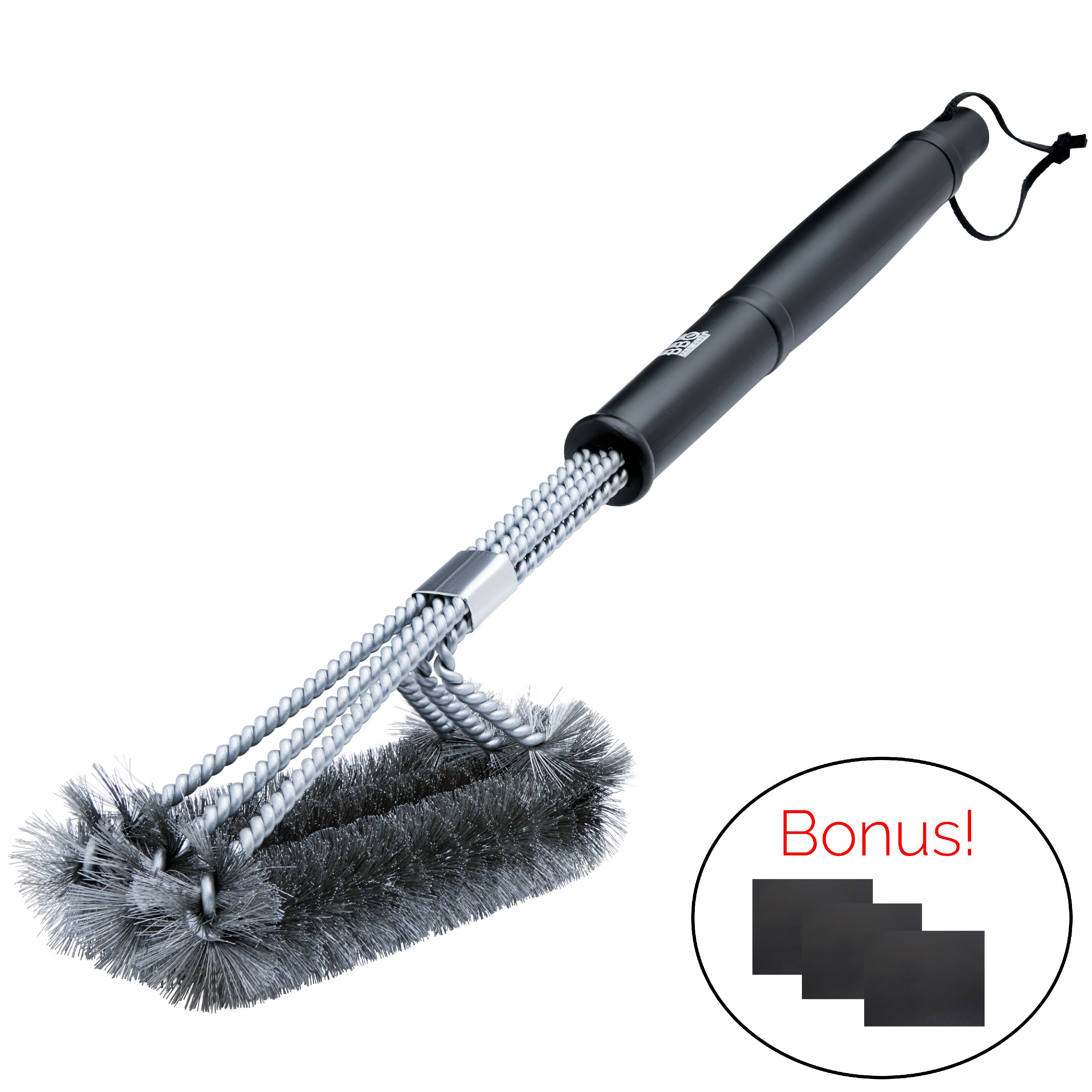 HeavyDuty BBQ Grill Brush 3 Bonus HeatResistant NonStick Grill Mats