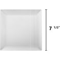 thumbnail image 2 of Assiettes en Plastique Robustes de Qualité Supérieure Crown - Carrées Linéaires (Lot de 40) - Style Porcelaine de Mariage (7,5 Po, Blanc), 2 of 8