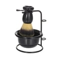 thumbnail image 2 of Support de Brosse à Raser & Ensemble de Bols Support de Brosse à Raser en Métal Bol à Savon Tasse en Plastique pour, 2 of 8
