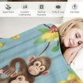 thumbnail image 3 of COMIO Funny Monkey Flanne Blanket, Super Soft Cozy Plush Blankets, Lightweight Throw Blanket for Couch Sofa Bed,Blue, 3 of 6