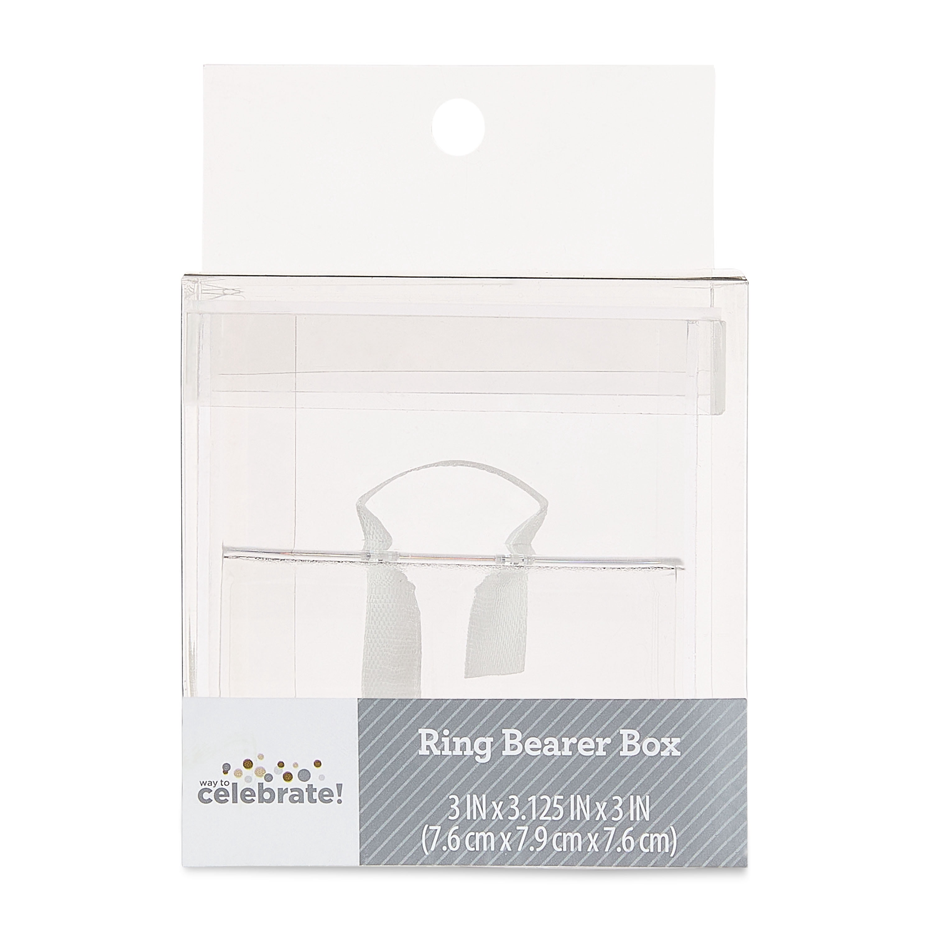 Clear Acrylic Ring Bearer Box, by Way To Celebrate