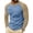 Light Blue, variant on Bosfbaoi Men's Long Sleeve Raglan T‑Shirts Color Block Crew Neck X‑Stitch Decor Casual Daily Tops