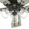 thumbnail image 5 of Hunter 52 inch Indoor Ceiling Fan with LED Lights - Bronze Ceiling Fan with Pull Chain, For Bedroom, Living Room, or Kitchen, Low Profile Mount, No Remote, 5 Blades - Shady Grove 52379, Noble Bronze, 5 of 16