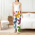 thumbnail image 4 of Salouo Colorful Butterflies Print Women's Pajama Pants Casual Loose Sweatpants PJs Flowy Pants Drawstring Palazzo for Women Wide Leg Pants Lounge Pajama -Small, 4 of 8