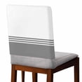 thumbnail image 2 of Modern Art Chair Covers Set of 1 Grey White Simple Striped Farmhouse Chair Back Covers Stretch Removable Washable Slipcovers Protector for Dining Room Kitchen Party Decor, 2 of 5
