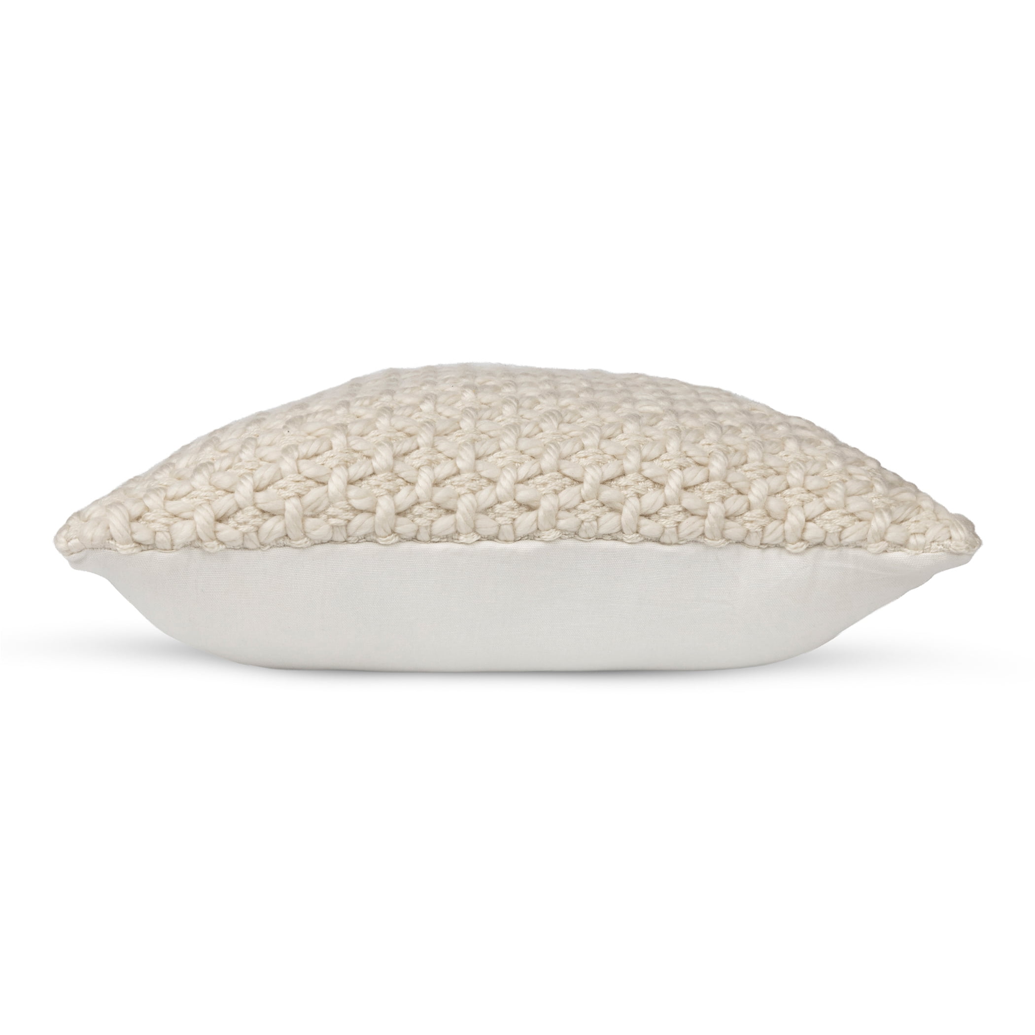 (1 pack) Mainstays Honeycomb Ivory Throw Pillow, 18" x 18" (1 count)