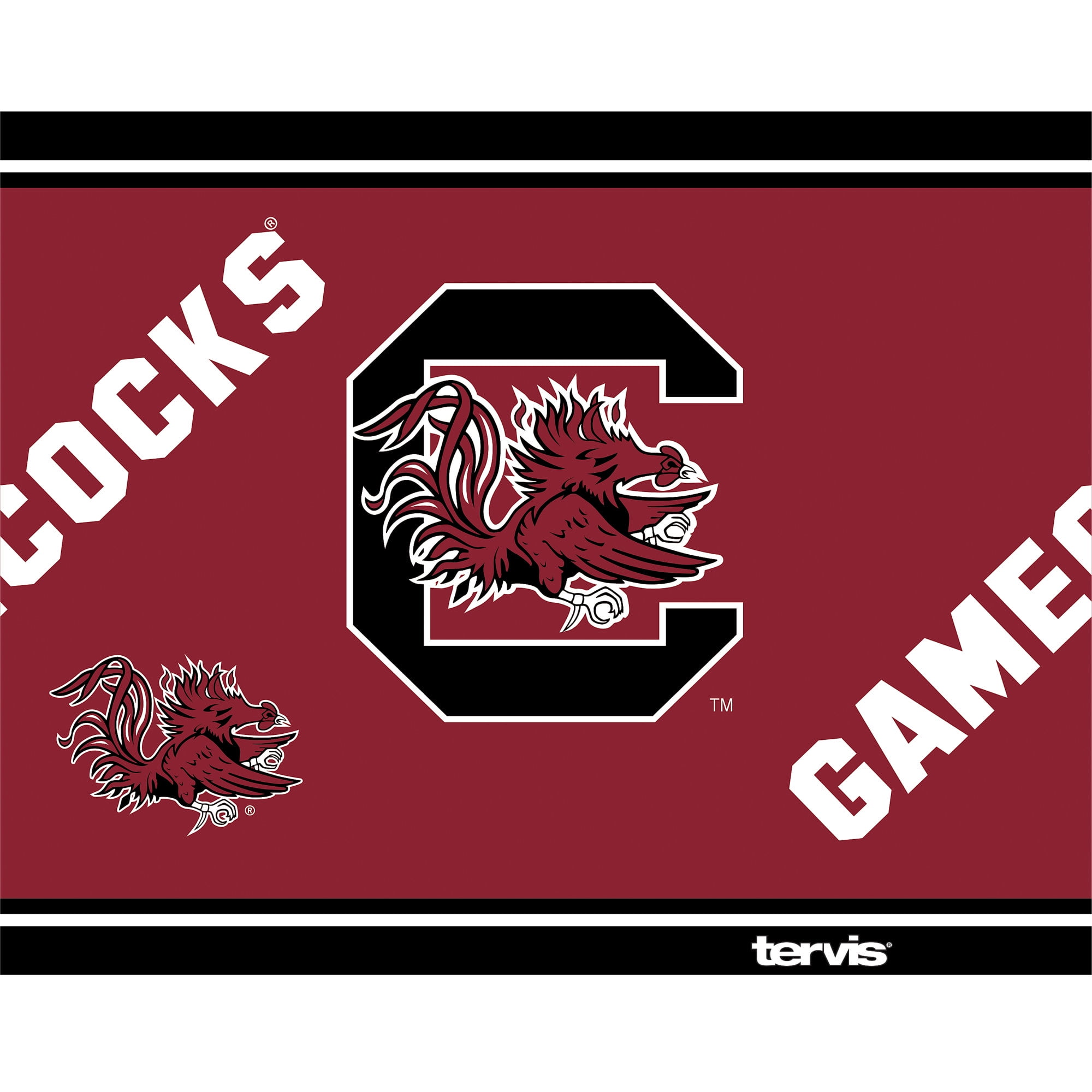 NCAA South Carolina Fighting Gamecocks Campus 24 oz Stainless Steel Water Bottle with lid