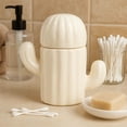 thumbnail image 4 of Ceramic Cactus Decorative Toothpick Holder - White Bathroom Cotton Swab Jar, Small Cactus Canister, Floss Container Cute Toothpick Floss Organizer for Kitchen Bathroom Decor(One Pcs), 4 of 5