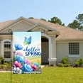 thumbnail image 2 of Joocar Hello Spring Garden Flag With Colorful Flowers And Butterfly For Spring Summer Home Outdoor Garden Yard Door Decor 12x18 Inch, 2 of 5