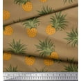 thumbnail image 2 of Soimoi Brown Velvet Fabric Pine Fruits Print Fabric by the Yard 58 Inch Wide, 2 of 3