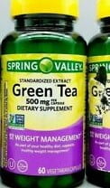 Spring Valley Green Tea Extract Vegetarian Capsules, 500 mg, 60 Count