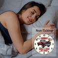 thumbnail image 4 of 12inch Car Wall Clock Pickup Truck Round Clocks Silent Non Ticking Clock Farmhouse Wall Clocks for Office Home Bedroom Living Room Bathroom Kitchen Decor 1pc, 4 of 9