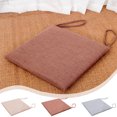 thumbnail image 1 of Cojín de silla de lino de algodón para soporte lumbar de escritorio de oficina | Almohadilla de asiento cuadrada para silla de oficina Patio Garden | Material de lino | 40x40x3cm | Cómoda, 1 of 7