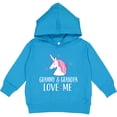 thumbnail image 2 of Inktastic Grammy and Grandpa Love Me Girl Unicorn Toddler Hoodie, 2 of 4