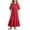 Red, variant on Girls Tiered Maxi Dresses Half Sleeve Ruffle Hem Long Dress Summer Casual Vacation Outfits Red, Size 5 Y