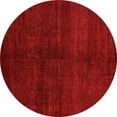 thumbnail image 1 of Ahgly Company Indoor Round Abstract Orange Modern Area Rugs, 3' Round, 1 of 4