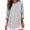 Gray#1, variant on Homenesgenics Long Sleeve Shirts for Women under $10 Women's Fall Casual Solid T-shirt 3/4 Sleeves Buttons Blouse V-Neck Casual Tops White XL