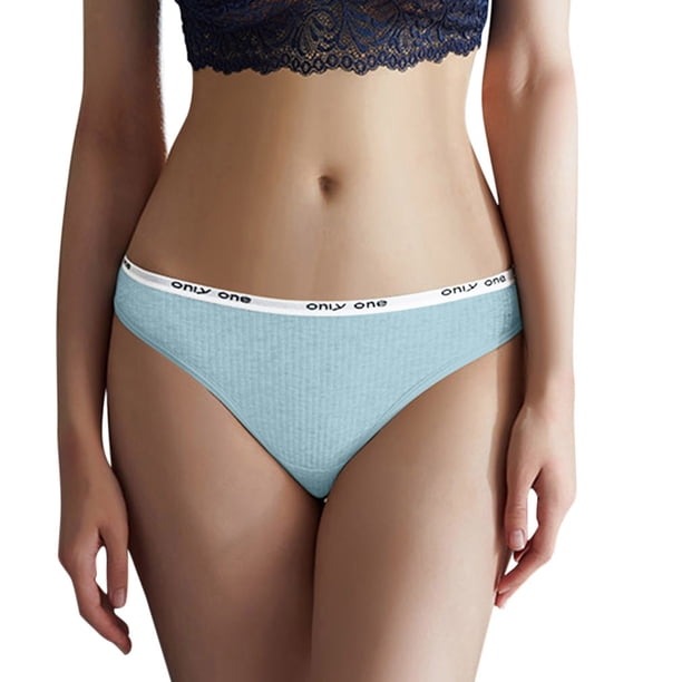 Gibobby Braguitas Slim Fit Tanga de algodón para mujer, bragas deportivas sexys de cintura para mujer(Aqua, S)