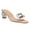 Nude, variant on Women Open Toe Crystal Low Heels Backless Square Rhinestone Clear Slide Sandals Slip On Block Transparent PVC Shoes Size 10 White